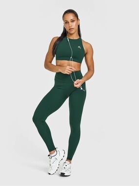 Oner Active Racing Green Unified High-Waist Leggings & EasyLift Sports Bra Set